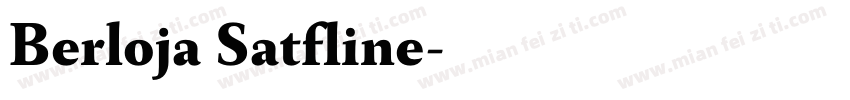 Berloja Satfline字体转换